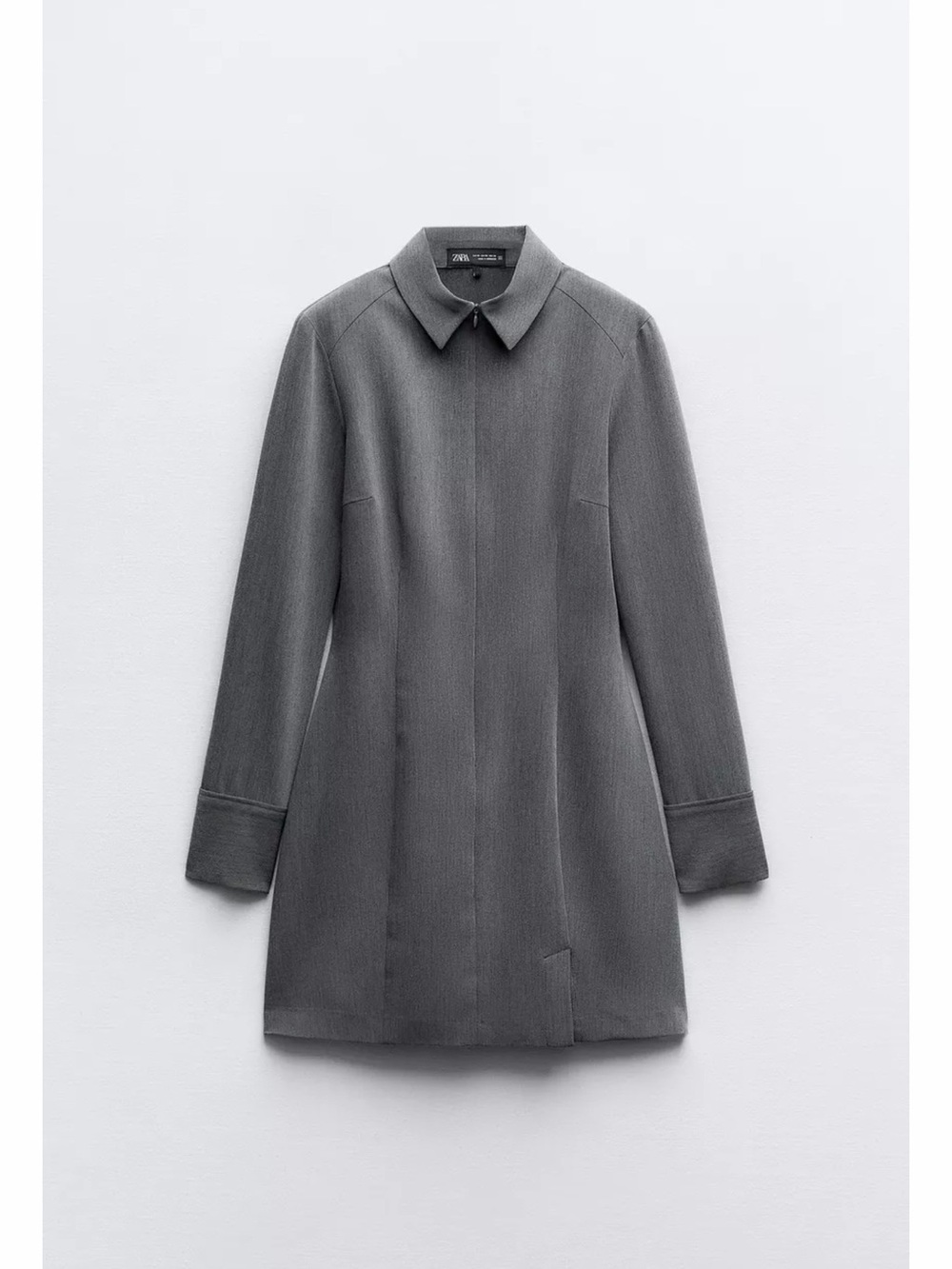 Zara Gray Mini Dress Coat